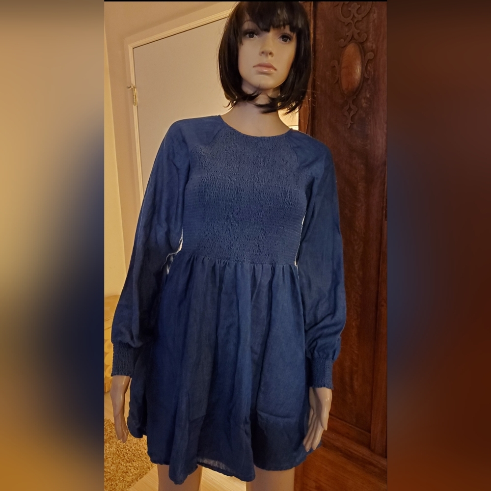 English Factory Blue Babydoll Dress - Picture 7 of 9